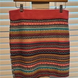 Mossimo Supply Co. Pink Multicolor Striped Pencil Skirt